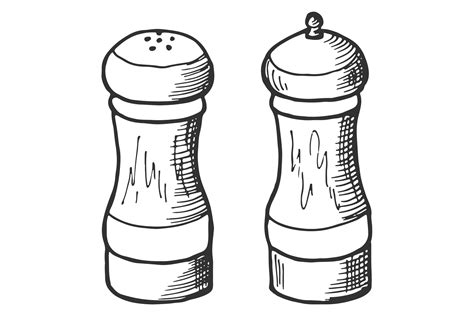 Easy Drawing Of A Salt Shaker At Randy Stambaugh Blog