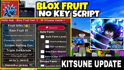 Script Blox Fruit Mobile KITSUNE UPDATE RAIN FRUIT AUTO FARM FRUIT