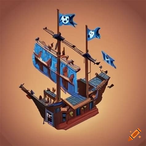 Isometric Pirate Ship House On Craiyon