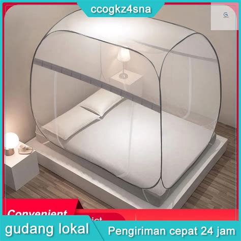 Jual Mongolian Yurt Mosquito Net Portable Foldable Zipper Mosquito Net Double Door Full Coverage