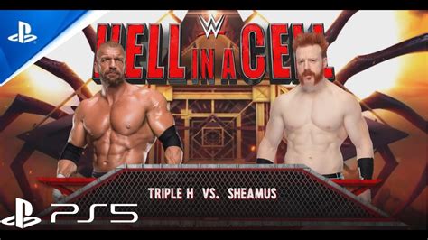 PS5 WWE 2K23 HELL IN A CELL TRIPLE H VS SHEAMUS YouTube