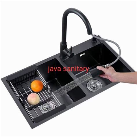 Jual Paket Lengkap Kitchen Sink 8245 Black Paket Bak Cuci Piring