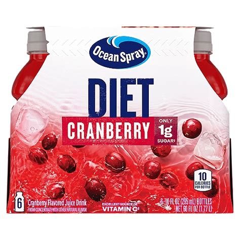 Ocean Spray Diet Cranberry Flavored Juice Drink 10 Fl Oz 6 Count Shoprite