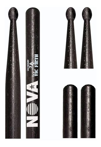 Baqueta Nova By Vic Firth 7a Black Hickory Wood Tip Usa MercadoLivre