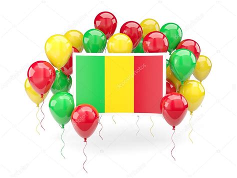 Bandera De Mali Con Globos Foto De Stock Mishchenko