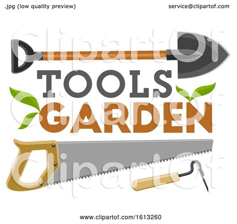 Clipart Of Garden Tools Royalty Free Vector Illustration By Vector