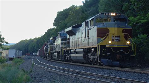 The Lackawanna Heritage Unit 1074 Leads 10Z Through Yatesville After A