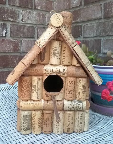 Wine Cork Birdhouse Etsy