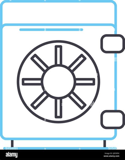 Safe Deposit Box Line Icon Outline Symbol Vector Illustration