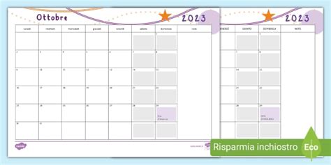 Free Calendario Ottobre Lehrer Gemacht Twinkl