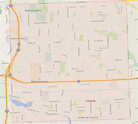 Livonia Michigan Map