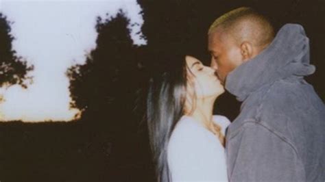 Kim Kardashian And Kanye West Share A Smooch For Valentines Day