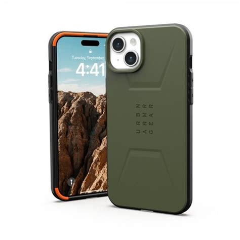 Urban Armor Gear UAG IPhone 15 Plus Deksel Civilian MagSafe Olive