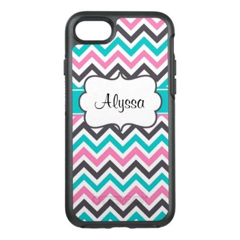 Pink Teal Chevron Otterbox Symmetry Iphone 7 Case Otterbox Iphone Iphone Cases Otterbox Teal