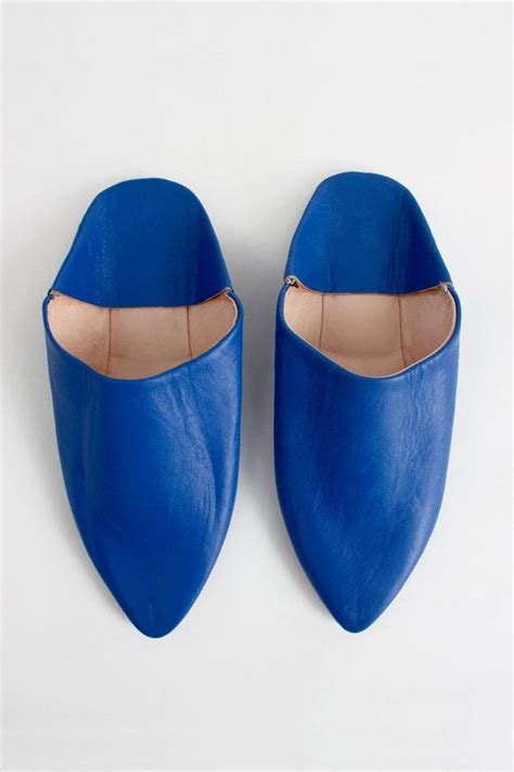 Bohemia Cobalt Moroccan Classic Pointed Babouche Slippers At Sue Parkinson