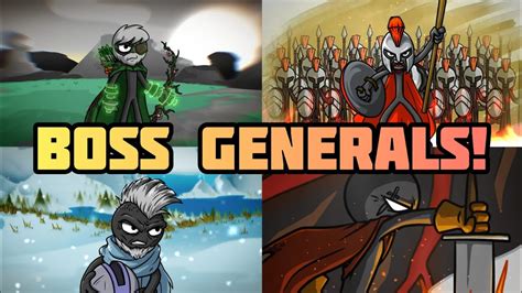 New Boss Generals In Stick War 3 Archis Spearos Atreyos And Wrathnar