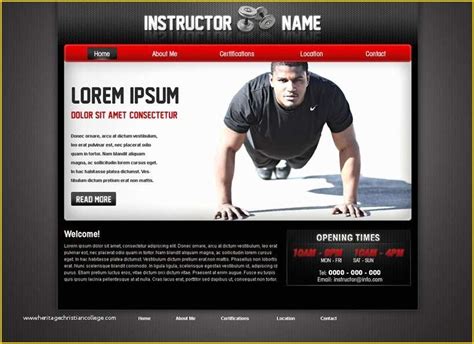 Training Website Templates Free Download Of Fitness Web Template 28 ...