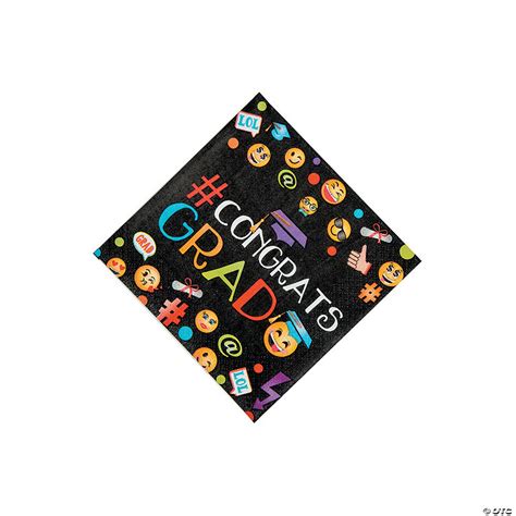 Emoji Graduation Party Beverage Napkins Oriental Trading