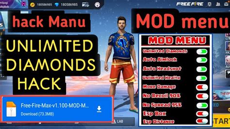 Free Fire Diamond Hack Unlimited Diamonds Hack New Mod Manu Ob