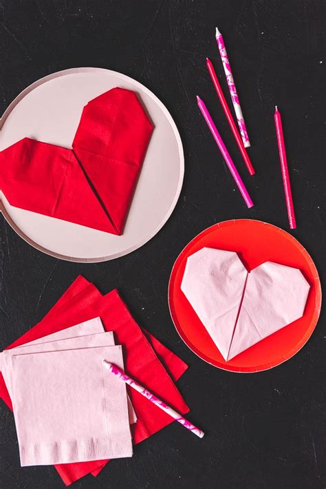 Valentines Napkin Folding Guide | Napkin folding, Valentines, Napkins