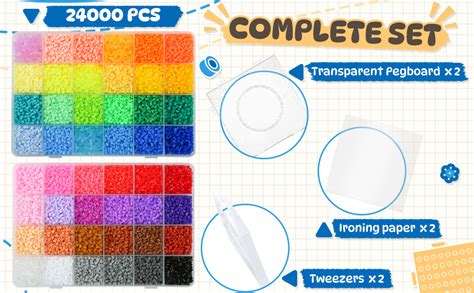 12000 X Fuse Beads Kit Lihao 24 Colors 26mm Tiny Mini Fuse Beading Kit