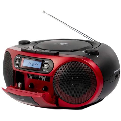 Aiwa BoomBox BBTC 550RD Radio CD Bluetooth Rouge PcComponentes Fr