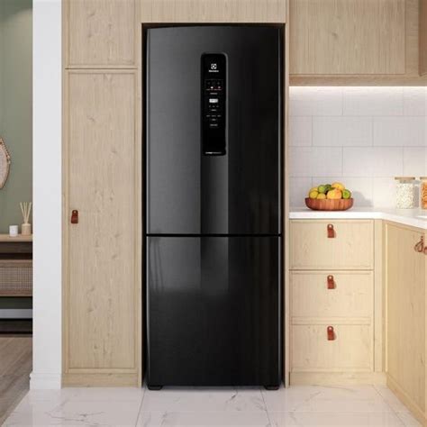 Refrigerador Electrolux Frost Free Inverse L Ib B Preta Geladeira