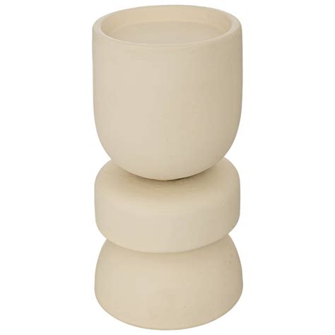 Candelabro Rivi Cer Mica Beige H Cm Atmosphera Cr Ateur D