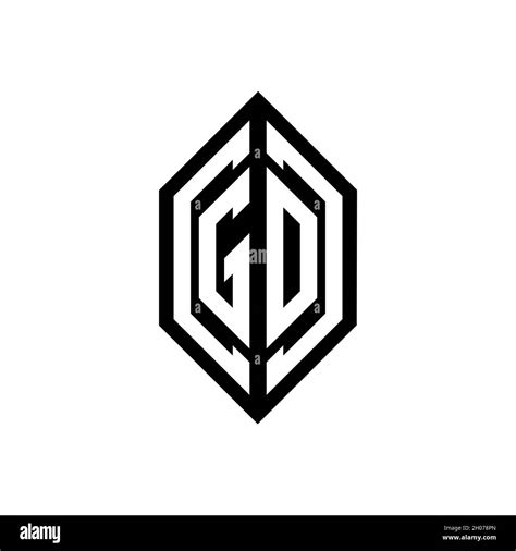 Go Logo With Geometric Shape Vector Monogram Design Template Isolated