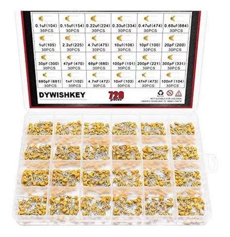 Dywishkey Kit Surtido De Condensadores De Chip De Cerámica Meses sin