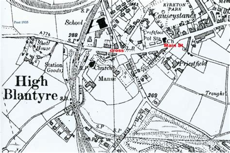 High Blantyre 1935 Map Blantyre Project Official History Lanarkshire