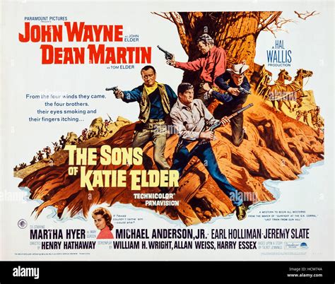 The Sons Of Katie Elder Us Poster Art From Bottom Martha Hyer