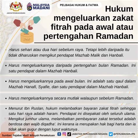 Kadar Zakat Fitrah Mengikut Negeri Di Malaysia Tcer My