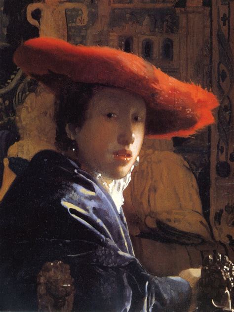 Girl With A Red Hat 1665 By Jan Vermeer Vermeer Paintings National