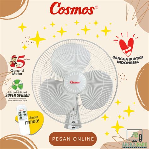 Jual READY COD Cosmos Wall Fan Kipas Angin Dinding Tembok Remote