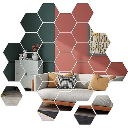 Amazon Pieces Removable Acrylic Mirror Setting Hexagon Wall