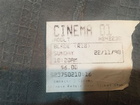 I can’t believe this ticket has survived so long. : r/blade