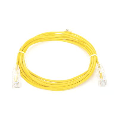 Cable de Parcheo Slim UTP Cat6 3 m Amarillo Diámetro Reducido 28 AWG