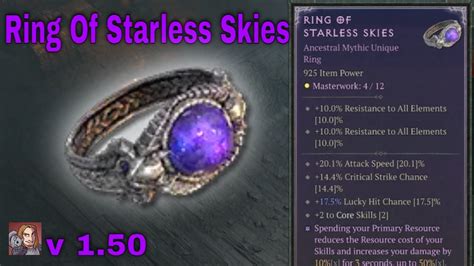 Diablo Iv Mythic Uniques Ring Of Starless Skies Ring V Youtube