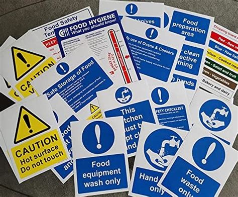 Hygiene Catering Kitchen Sign Pack Self Adhesive Vinyl Stickers 13