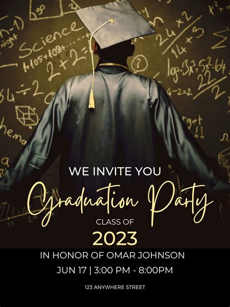 Graduation Party Invitation, Digital Invitation, Instant Download ...