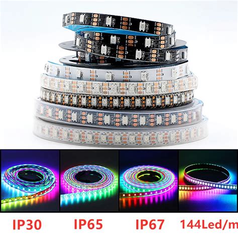 Rgb Led Strip Light 5v Led 2812 Waterproof Led Led Rgb 2812 5m