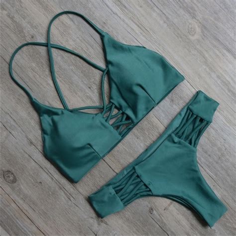 Swim Army Green Bikini Poshmark