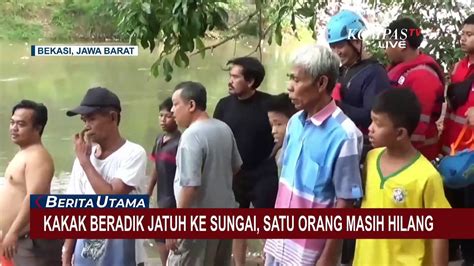 Kakak Beradik Tewas Tenggelam Di Kali Cikarang Jasad Sang Adik Belum