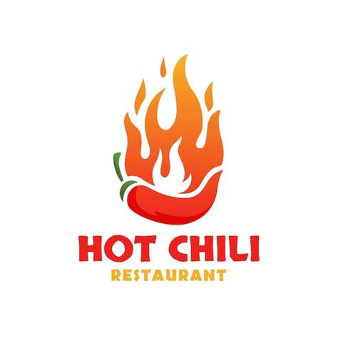 Red Hot Chili Logotipo Desenha Conceito Vetor Spicy Pepper Logotipo Desenha Modelo Vetor Premium