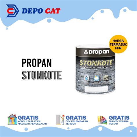 Jual Cat Batu Alam Propan Stonekote STONKOTE Merah Bata 0 9L Shopee