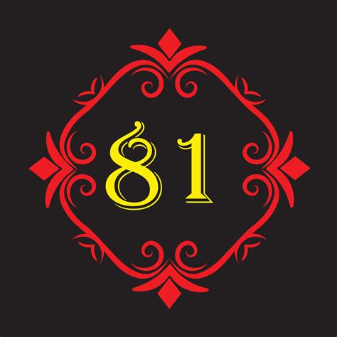 Vector 81 Number Design 22181985 Vector Art At Vecteezy