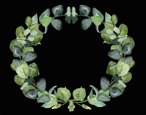 Eucalyptus Leaves Floral Wreath Png Greenery Clipart By Inna