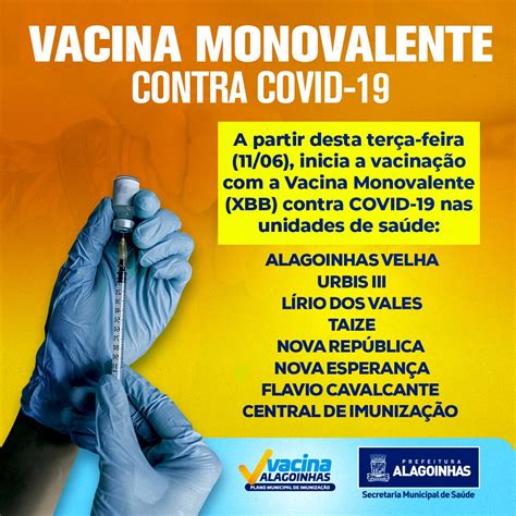 Vacina monovalente contra Covid 19 começa a ser aplicada nesta terça