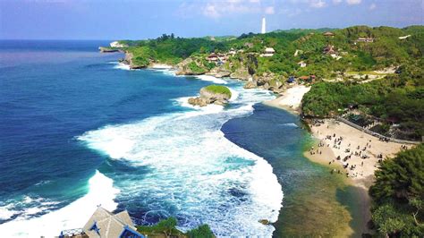 Beautiful Aerial View Pangandaran Beach Stock Photo At Vecteezy